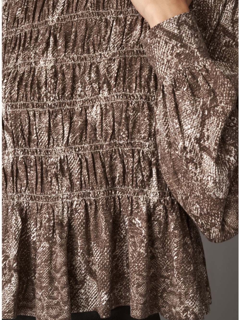 Anthropologie Pilcro Long-Sleeve Smocked Top - Size XL - Picture 3 of 6